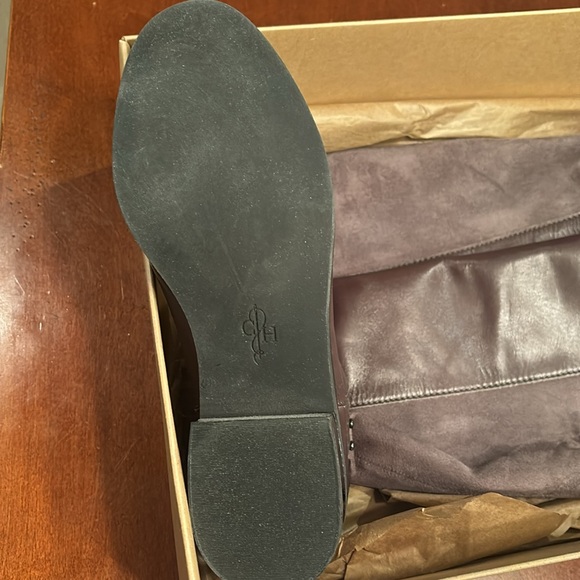 Cole Haan 7.5 Adler Tall Boots gray/brown - Picture 3 of 6